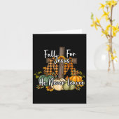 Fall für Jesus Verlasse er nie Pumpkinsche Herbst Karte (Gelbe Blume)