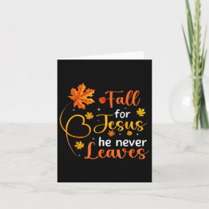 Fall für Jesus, Verlasst er nie Blätter Herbst Karte