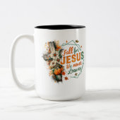 Fall für Jesus... Zweifarbige Tasse (Links)