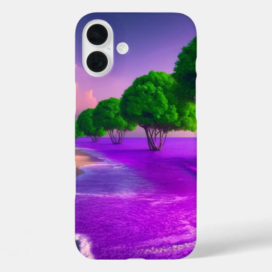 Fall für lila Ozeanszene Case-Mate iPhone Hülle (Rückseite)