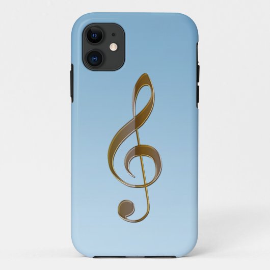 Fall für Musikliebhaber: Gold Treble Clef iPhone 5 Case-Mate iPhone Hülle (Rückseite)