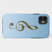 Fall für Musikliebhaber: Gold Treble Clef iPhone 5 Case-Mate iPhone Hülle (Rückseite (Horizontal))