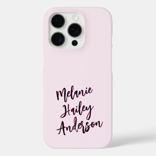 Fall für Personalisierte Monogramme in schwarz ros Case-Mate iPhone Hülle (Rückseite)