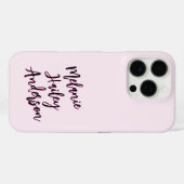 Fall für Personalisierte Monogramme in schwarz ros Case-Mate iPhone Hülle (Rückseite (Horizontal))