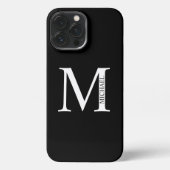 Fall für personalisiertes Monogramm und Name iPhon iPhone Hülle (Rückseite)