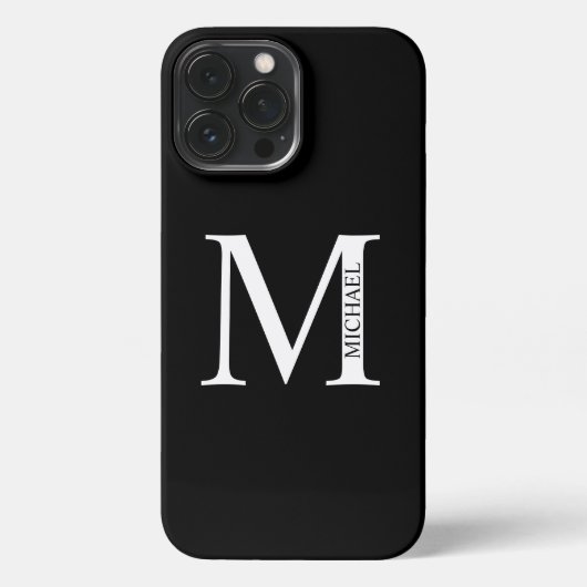 Fall für personalisiertes Monogramm und Name iPhon iPhone Hülle (Rückseite)