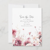 Fall Fuschia Wedding Save The Date (Vorderseite)