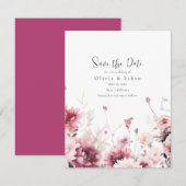 Fall Fuschia Wedding Save The Date (Vorne/Hinten)