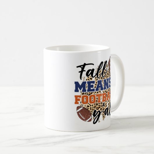 Fall: Fußball-Tasse| Gemütlicher Herbsttag Kaffeetasse (VorderseiteRechts)
