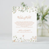 Fall Garden Wildblume Hochzeit wünschend gut Begleitkarte (Stehend Vorderseite)