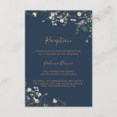 Fall Garden Wildblume Hochzeitsempfang Begleitkarte (Vorderseite)