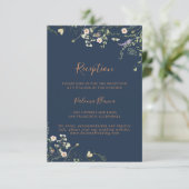 Fall Garden Wildblume Hochzeitsempfang Begleitkarte (Stehend Vorderseite)