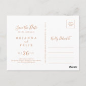 Fall Garden Wildblume Horizontal Save the Date Postkarte (Rückseite)