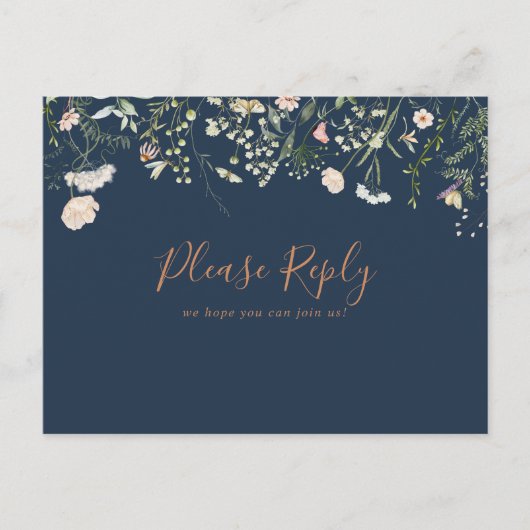 Fall Garden Wildblume Menü Auswahl UAWG Postkarte (Vorderseite)