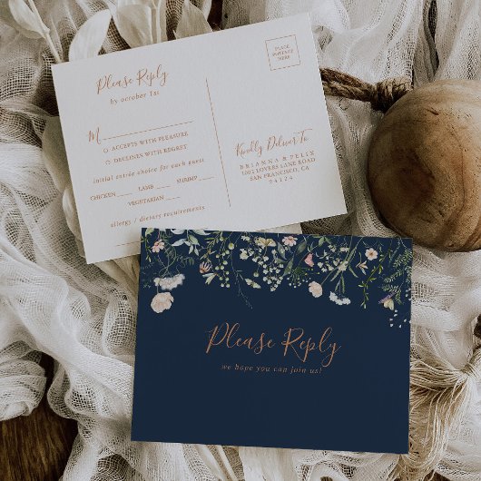 Fall Garden Wildblume Menü Auswahl UAWG Postkarte