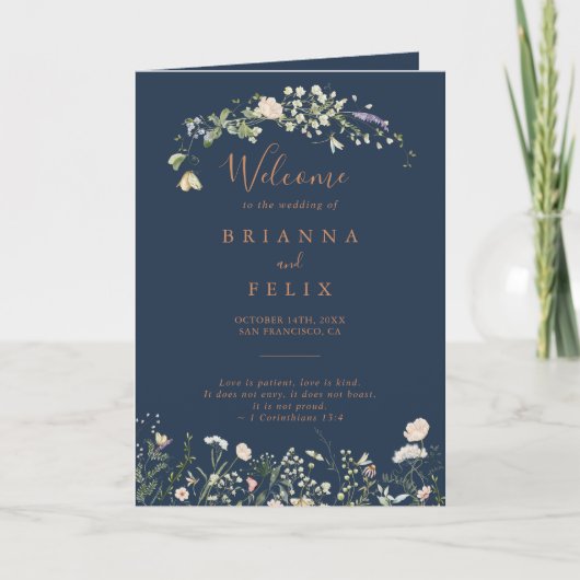 Fall Garden Wildblume Minimalistisch geflochtene H Programm (Vorderseite)