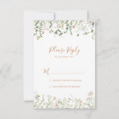Fall Garden Wildblume Minimalistisch UAWG RSVP Karte (Vorderseite)