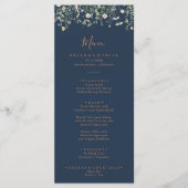 Fall Garden Wildblume Minimalistisches Abendessen Menükarte (Vorderseite)