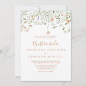 Fall Garden Wildblume Nuestra Boda Wedding Einladung (Vorderseite)