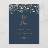 Fall Garden Wildblume Save the Date Postkarte (Vorderseite)