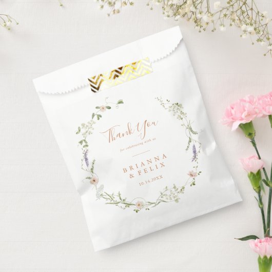 Fall Garden Wildblume Vielen Dank für Ihre Hochzei Geschenktütchen (Versiegelt)