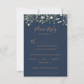 Fall Garden Wildblume Wedding Menü UAWG RSVP Karte (Vorderseite)