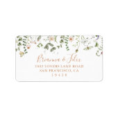 Fall Garden Wildblume Wedding RSVP Adressetikett (Vorne)