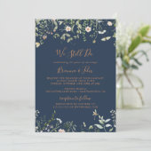 Fall Garden Wildblume wir noch Vow Erneuerung Einladung (Stehend Vorderseite)