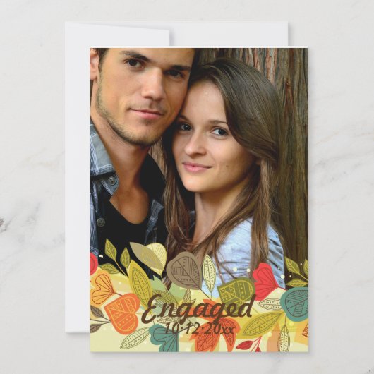 Fall Garland Foto Ankündigung (Vorderseite)