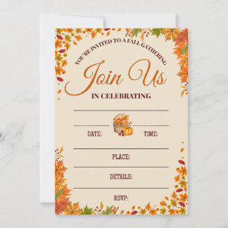 Fall Gathering Celebration Design Einladung