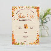 Fall Gathering Celebration Design Einladung (Stehend Vorderseite)
