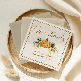 Fall geben Dank Rustikaler Erntedank Pumpkin Serviette