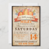 Fall-Geburtstag Einladung (Vorderseite)