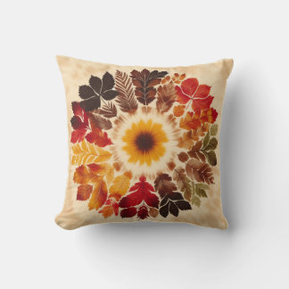 Fall / Gefärbte Krawatte / Blätter Kissen