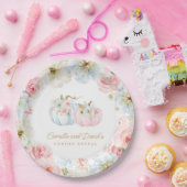 Fall Gender offenbaren rosa und blaue Pumpkins Pappteller (Party)