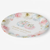 Fall Gender offenbaren rosa und blaue Pumpkins Pappteller (Schrägansicht)