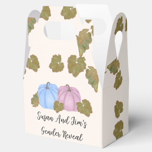 Fall Gender offenbaren wenig Pumpkin-Thema Geschenkschachtel (Geöffnet)