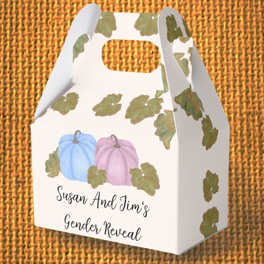 Fall Gender offenbaren wenig Pumpkin-Thema Geschenkschachtel