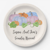 Fall Gender offenbaren wenig Pumpkin-Thema Pappteller (Vorderseite)