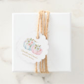 Fall Gender Reveal Pumpkin Baby Shower Geschenkanhänger (Beispiel)