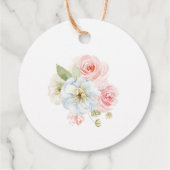 Fall Gender Reveal Pumpkin Baby Shower Geschenkanhänger (Rückseite)