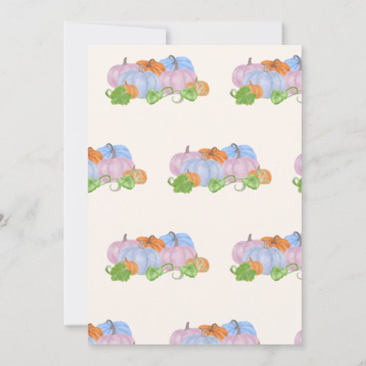 Fall Geschlecht offenbaren wenig Kürbisgewirr Einl Einladung (Rückseite)