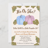 Fall Geschlecht offenbaren wenig Kürbisgewirr Einl Einladung (Vorderseite)