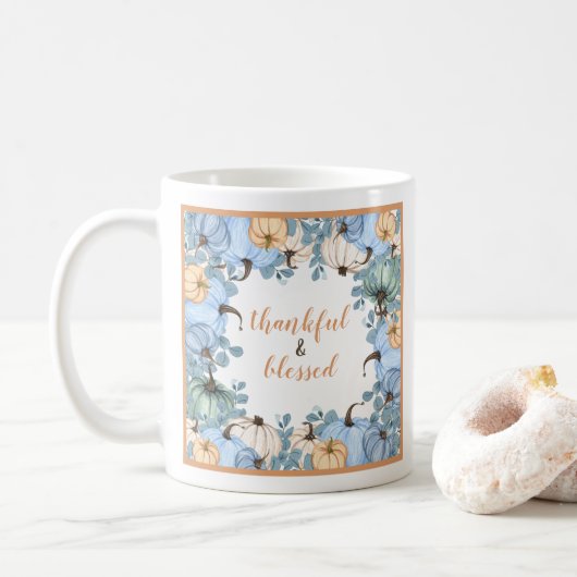 Fall gesegnet und dankbar kaffeetasse (Mit Donut)