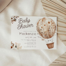 Fall Ghost Hot Air Ballon Babydusche