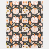 Fall Ghost Skeleton Pumpkin Blätter Blanket Fleecedecke (Vorderseite)
