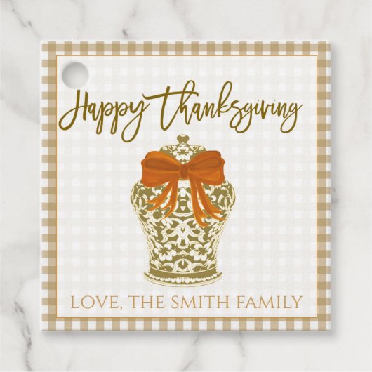 Fall Ginger Jar Gift Tags Geschenkanhänger (Vorderseite)