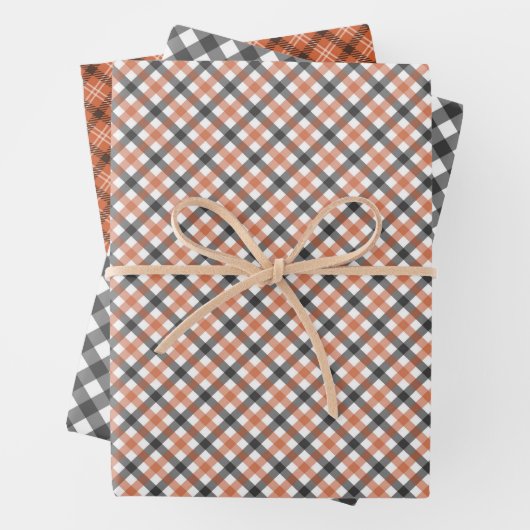 Fall Gingham Colors, Wrapping Paper Sheets Geschenkpapier Set (Beispiel)