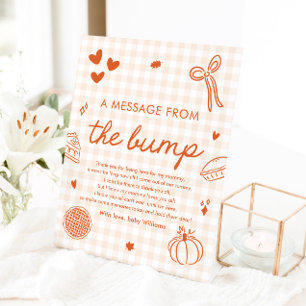 Fall Gingham Cutie Pie Eine Nachricht vom Babybauc Sockelschild