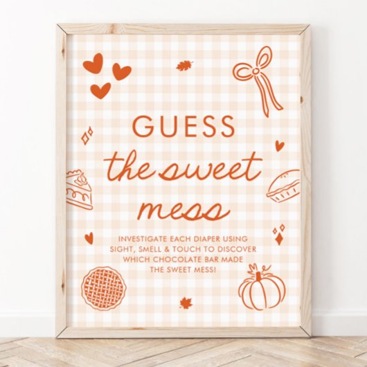 Fall-Gingham-Cutie-Pie-Rätsel um das süße Chaos-Sp Poster